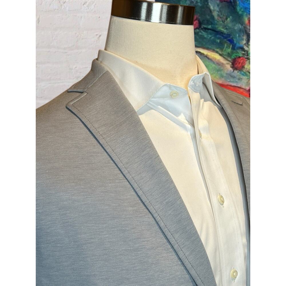 New Calvin Klein 44-46R Mens Heathered Gray Cotton Blend Casual Blazer 1/4 Lined - Picture 8 of 15